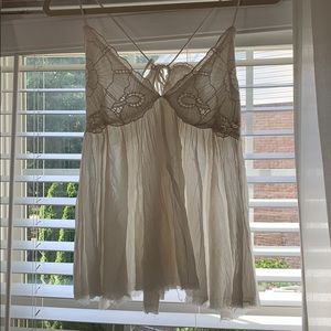 White Free People Lace Tank